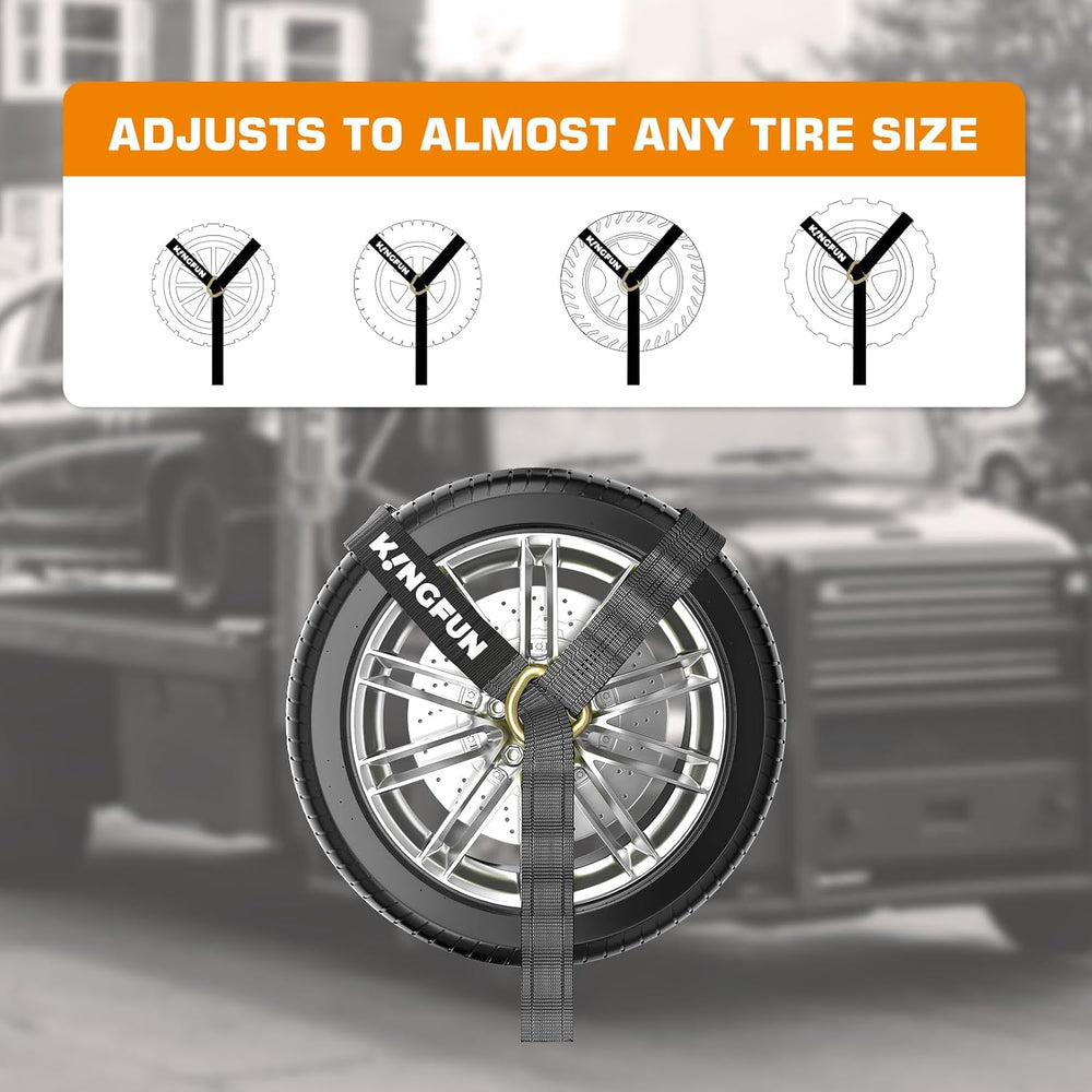 Car Tie Down Straps for Trailers (4 Pack)– Heavy Duty 2" x 120" Tra...