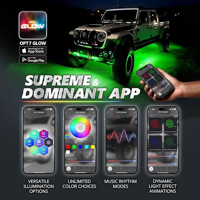 OPT7 Aura Pro Underglow LED Lights Kit