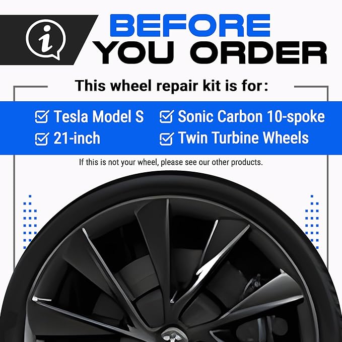 Premium Tesla Wheel Curb Rash Repair Kit