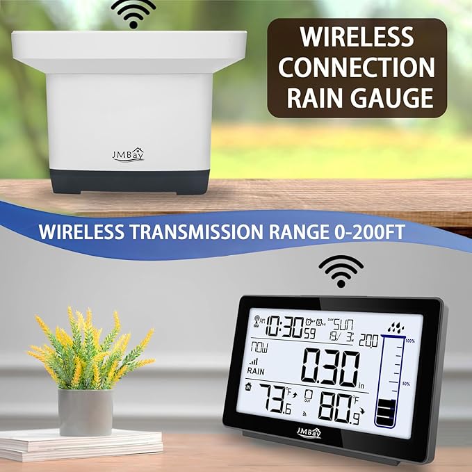 Wireless Rain Gauge Outdoor, Digital Rain Gauge Outdoors Best Rated