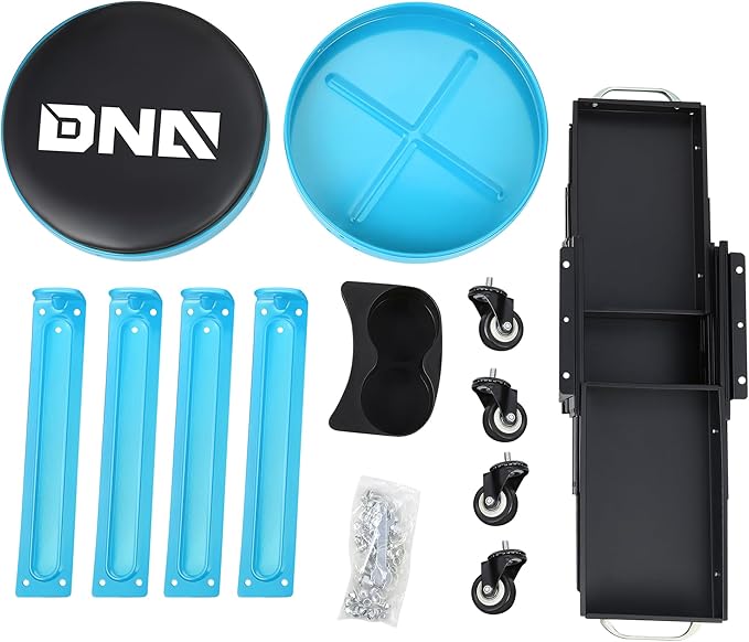 DNA MOTORING Round Mechanics Roller Seat Creeper Stool
