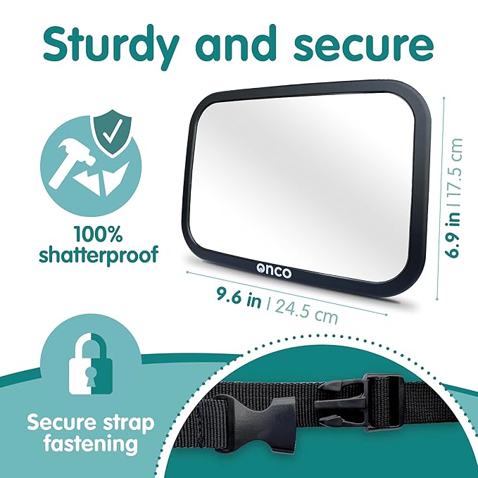 Onco Baby Car Mirror Rear Facing (2 Pack)