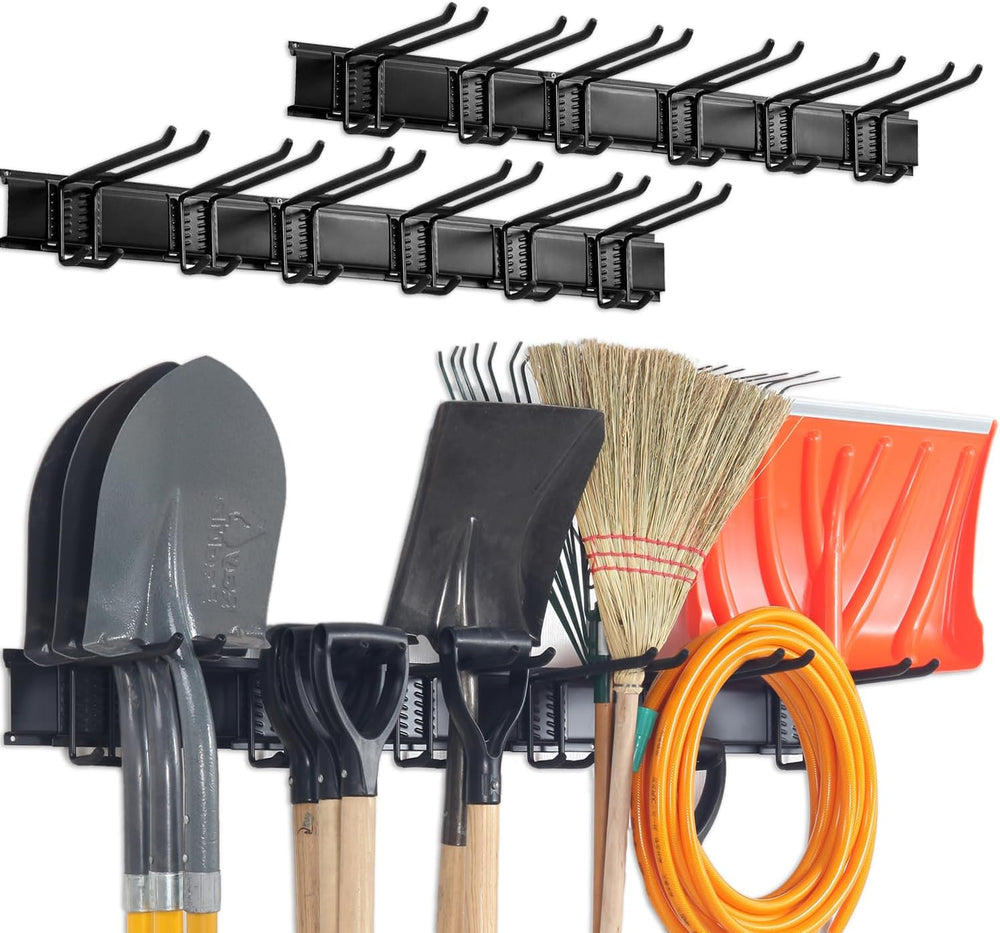 Wall Mount Tool Storage Rack, Heavy Duty Garage Storage Tool Organizer