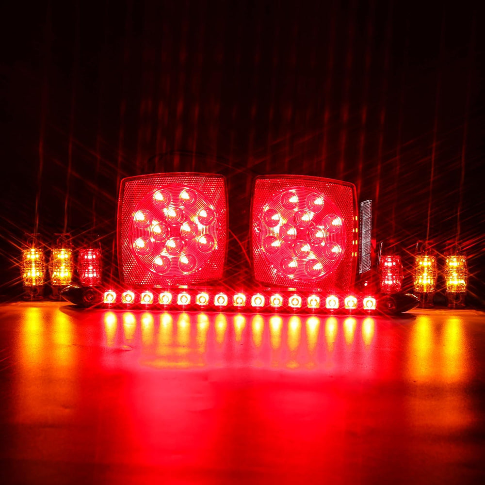 LINKITOM Low Profile Submersible LED Trailer Light Kit for Trailer Boat
