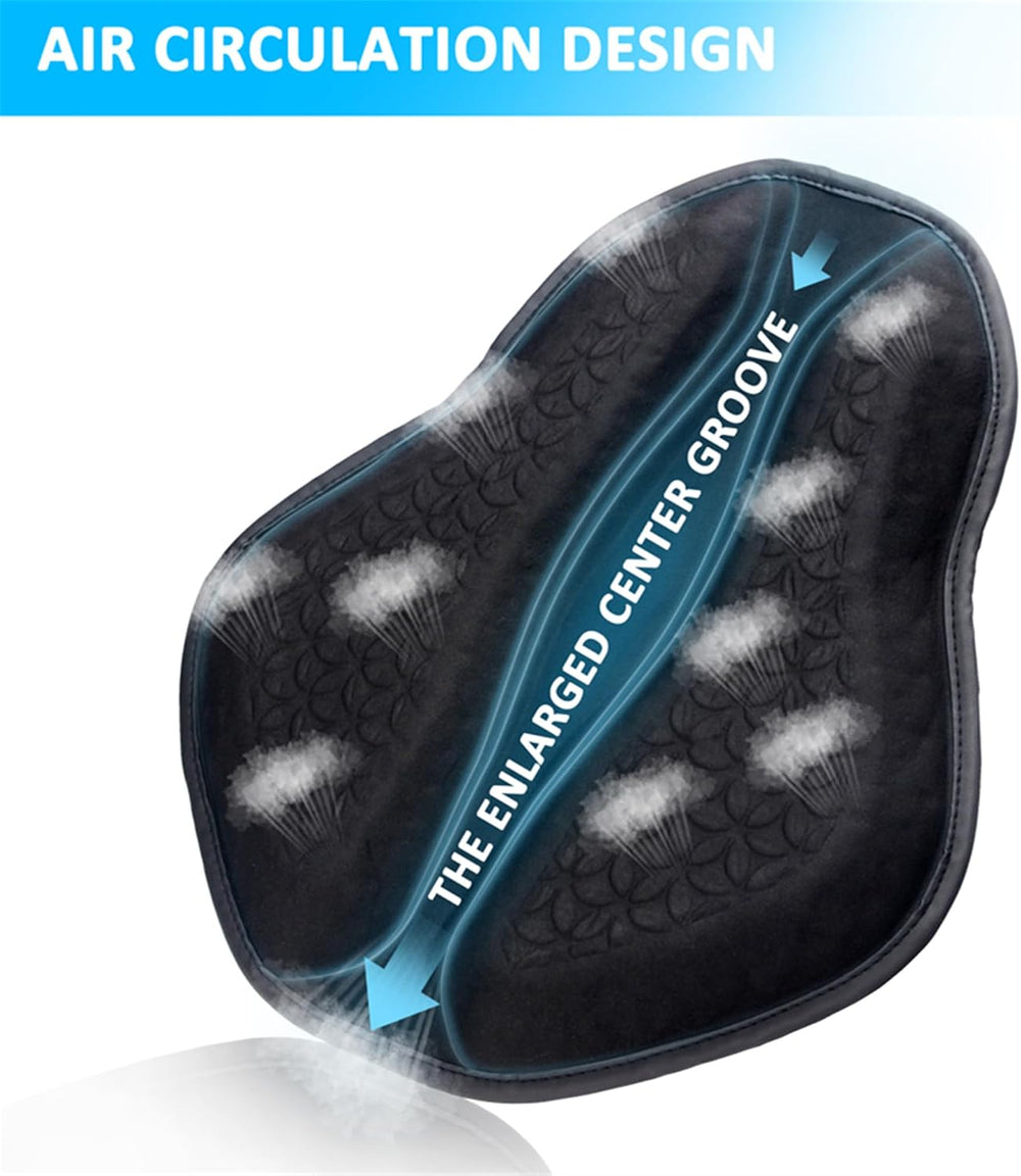 Upgraded Motorcycle Gel Seat Cushion, Universal Motorcycle Seat Pad, Shake Ri...