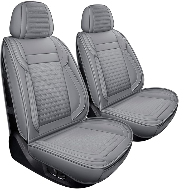 LINGVIDO Car Seat Covers, Breathable and Waterproof Faux Leather Automotive