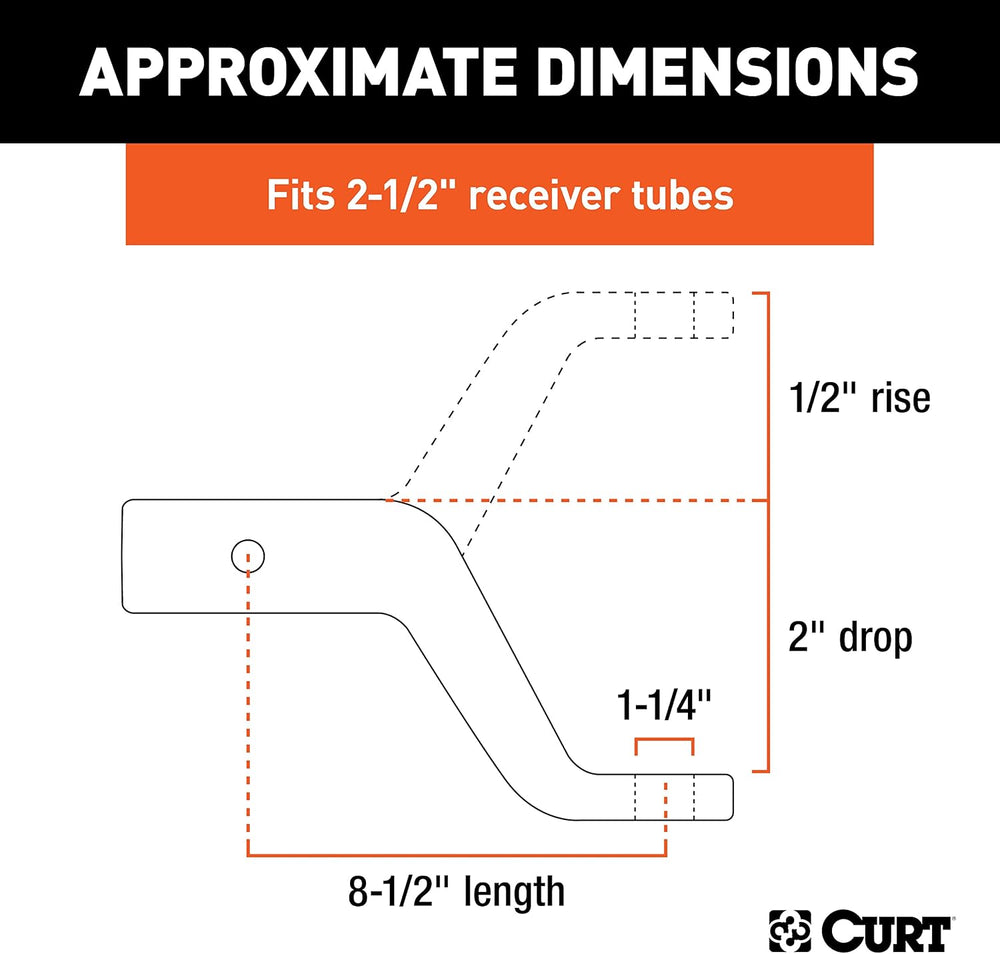 Curt Manufacturing 45456 2-1/2" Forged Ball Mount