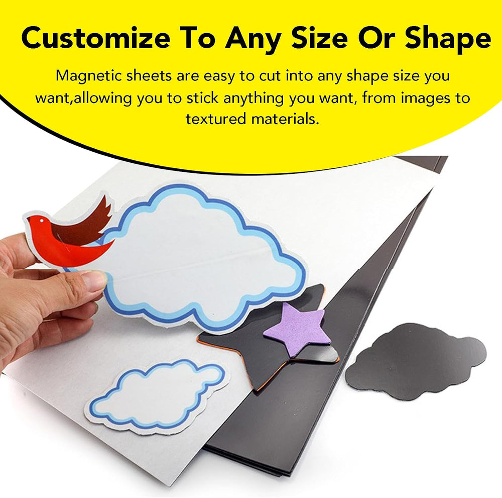 DIYMAG Magnetic Adhesive Sheets,4" x 6" 60 Pack Flexible Magnets fo...