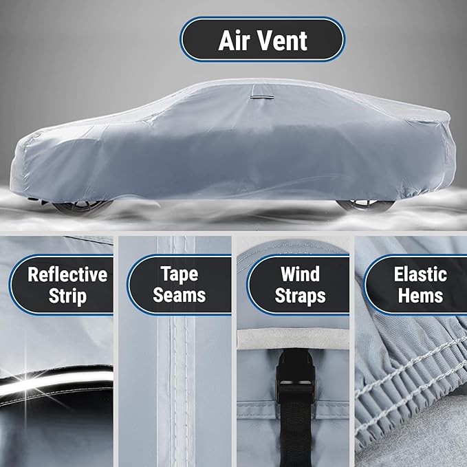 iCarCover Custom Car Cover for Chevy Monza Coupe Waterproof All Weather Rain