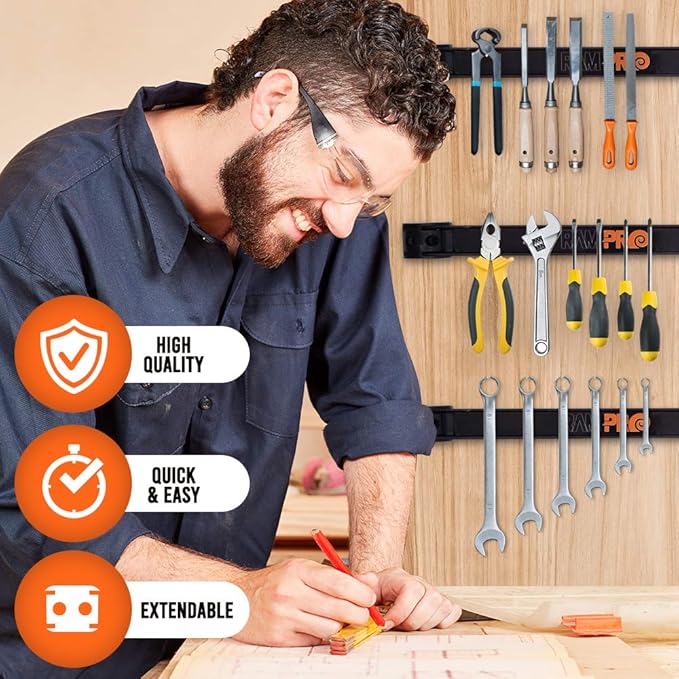 12" Magnetic Tool Holder Strip