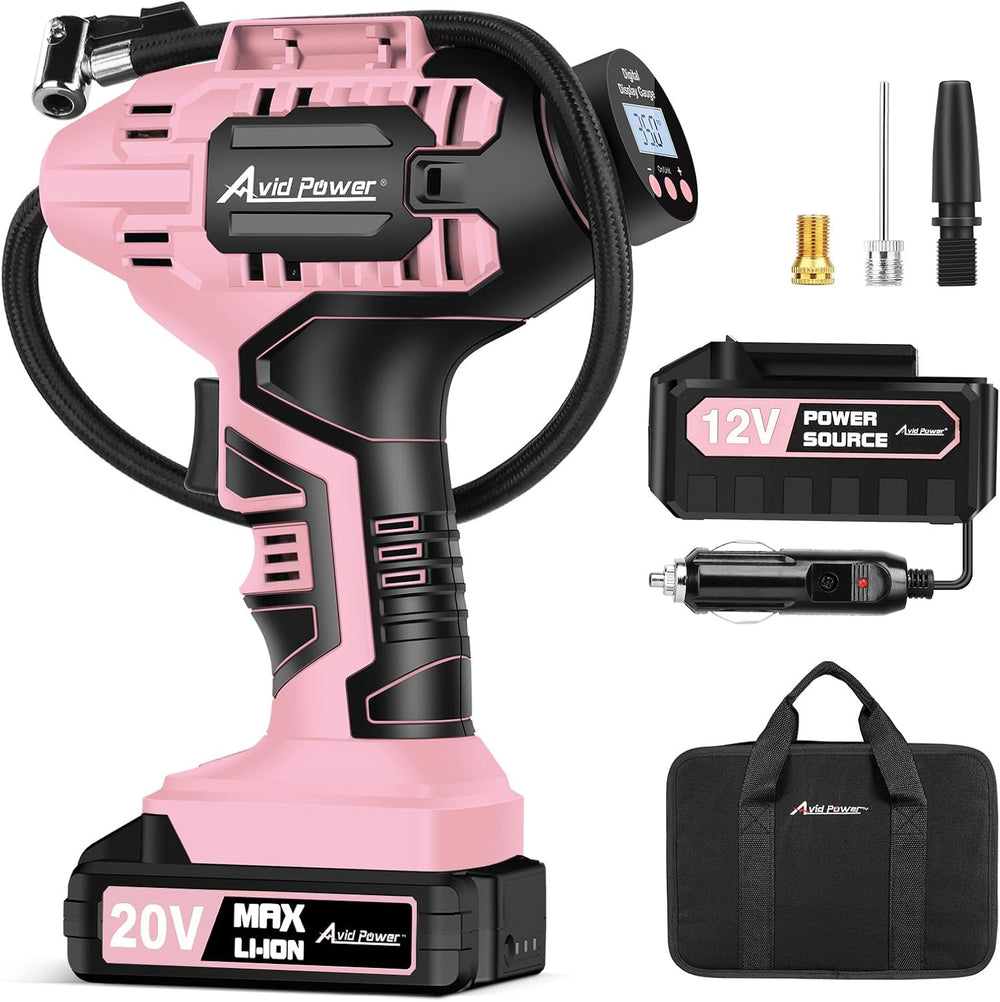 AVID POWER Cordless Tire Inflator Portable Air Compressor, 20V Tire Pump