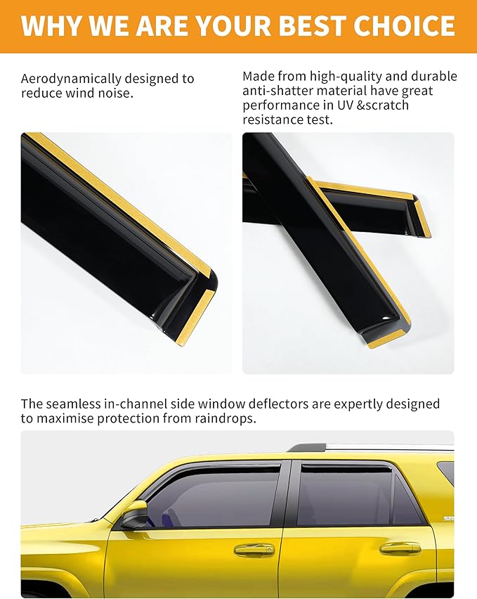 in-Channel Window Rain Guards Fit