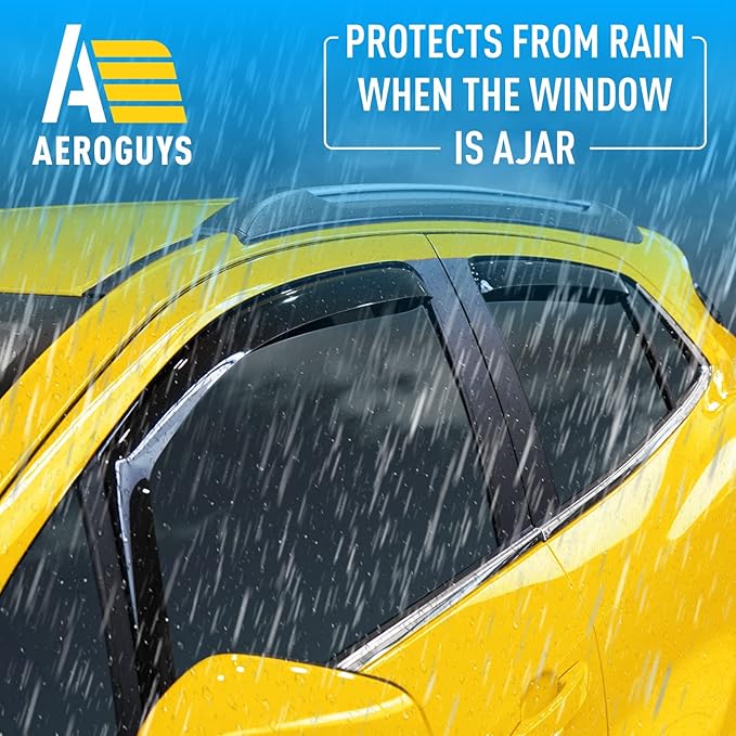 Extra Durable Window Deflectors in-Channel Window Visors Rain Guards Fit (4pcs)