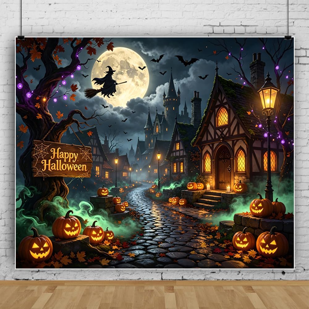 10x10ft Halloween Backdrop Haunted House Halloween Backdrop for Photography