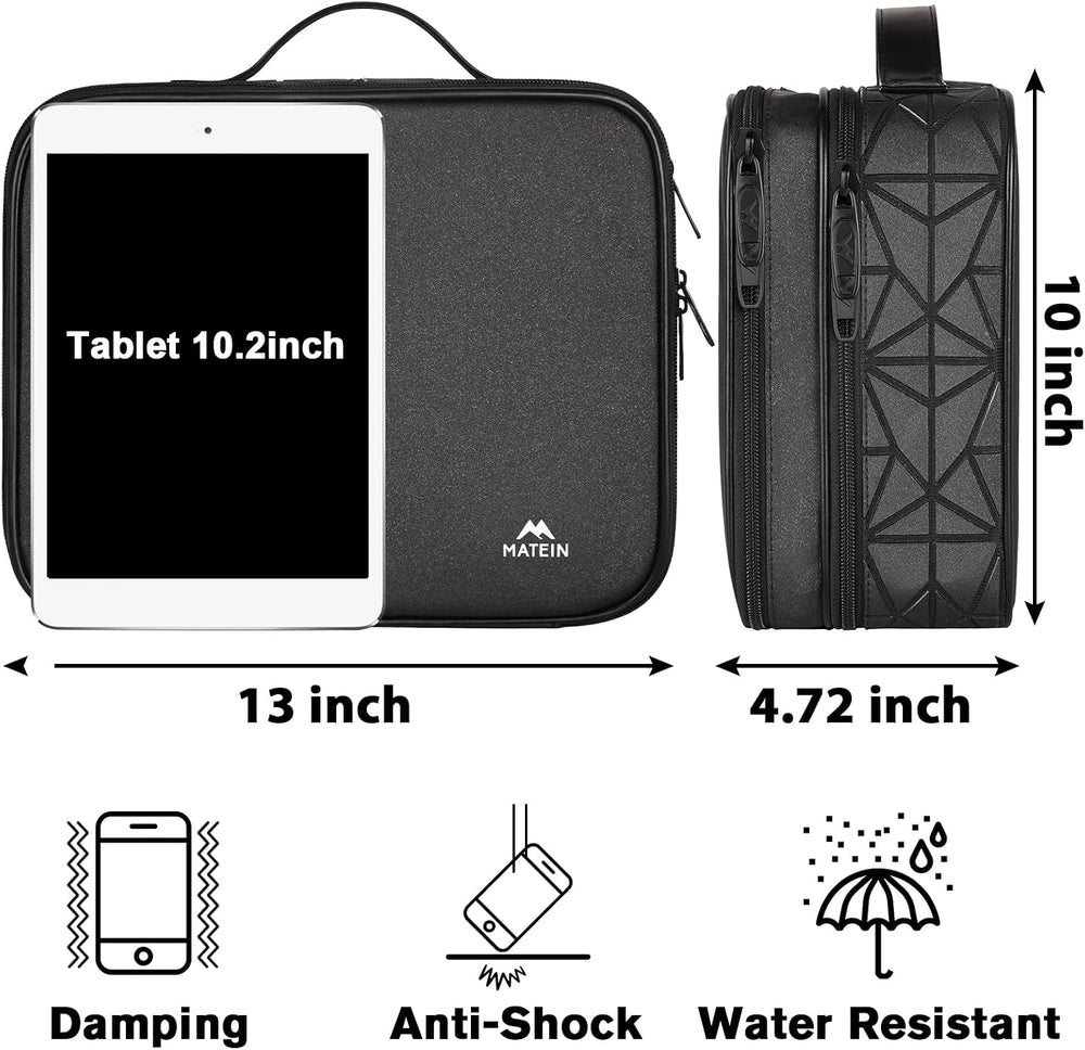 MATEIN Cord Organizer Case with Adjustable Divider, Large DJ Cable File Bag