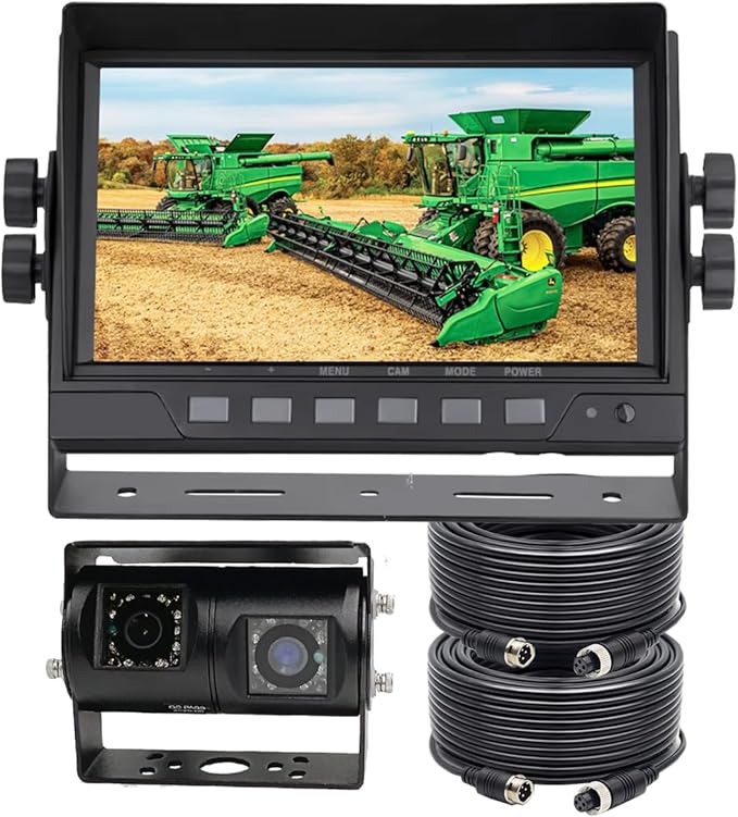 AHD 1080P 7" Reverse Rear View Backup Dual Twin Lens Camera System, Point Each