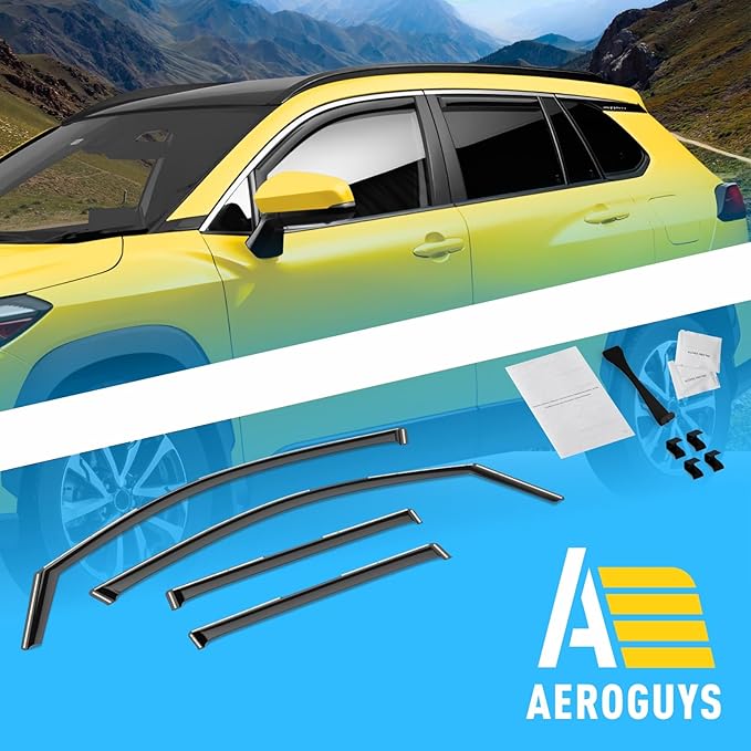 Extra Durable Window Deflectors in-Channel Window Visors Rain Guards Fit (4pcs)