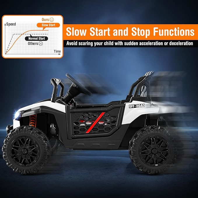 Costzon Kids UTV, 12V Battery Powered Electric Off-Road Car w/Remote Control