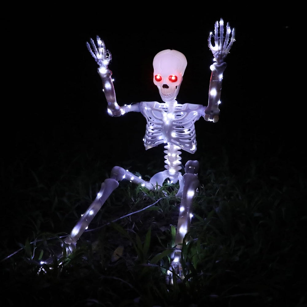 Halloween Decorations Outdoor Skeletons Set - 2 Pack 36" (90cm) Light Up...