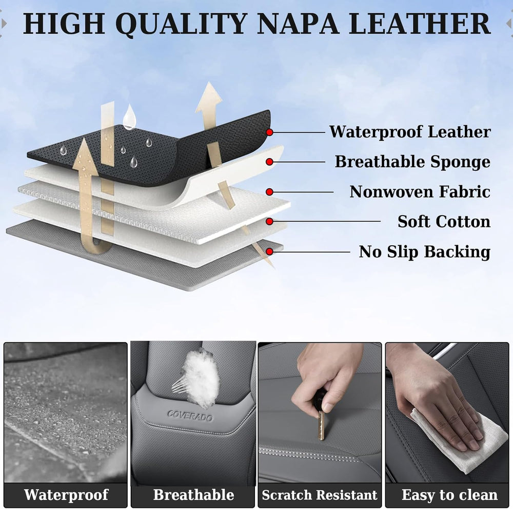 Coverado Car Seat Covers Full Set, Seat Covers for Cars, Car Seat Covers Fron...