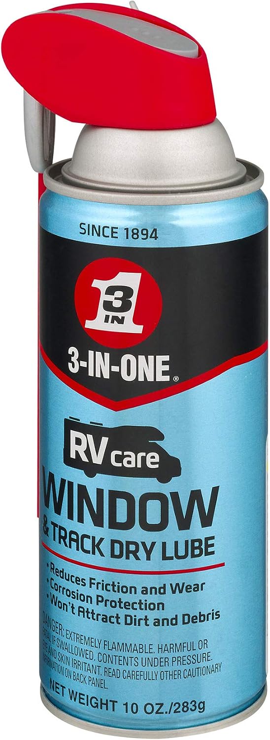 3-IN-ONE RVcare Window & Track Dry Lube with SMART STRAW SPRAYS 2 WAYS, 1...