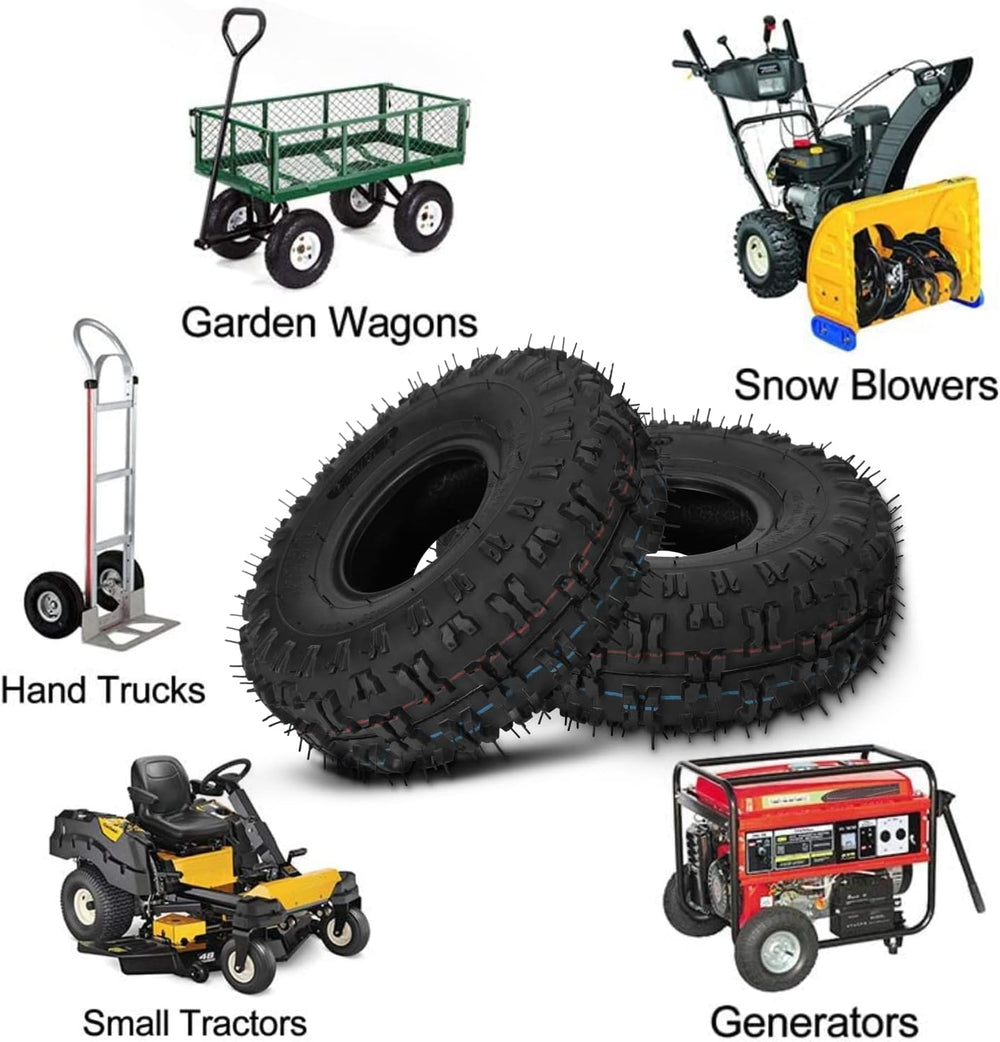 GREHUA 4.10-4 4.10/3.50-4 410/350-4 Tire and Inner Tube Replacement for Go Ka...