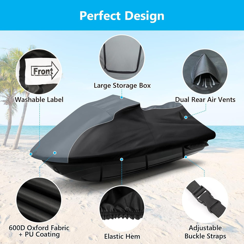 Waterproof Jet Ski Cover for Yamaha VX Cruiser/VX Cruiser HO 2021-2024, 600D ...