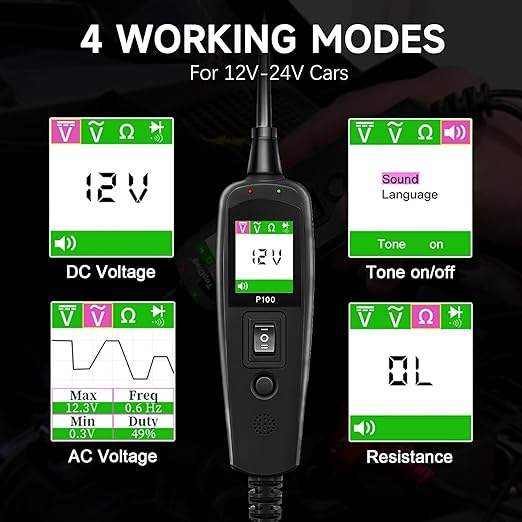 Circuit Tester Automotive, Power Circuit Probe Tester, Test Light Automotive