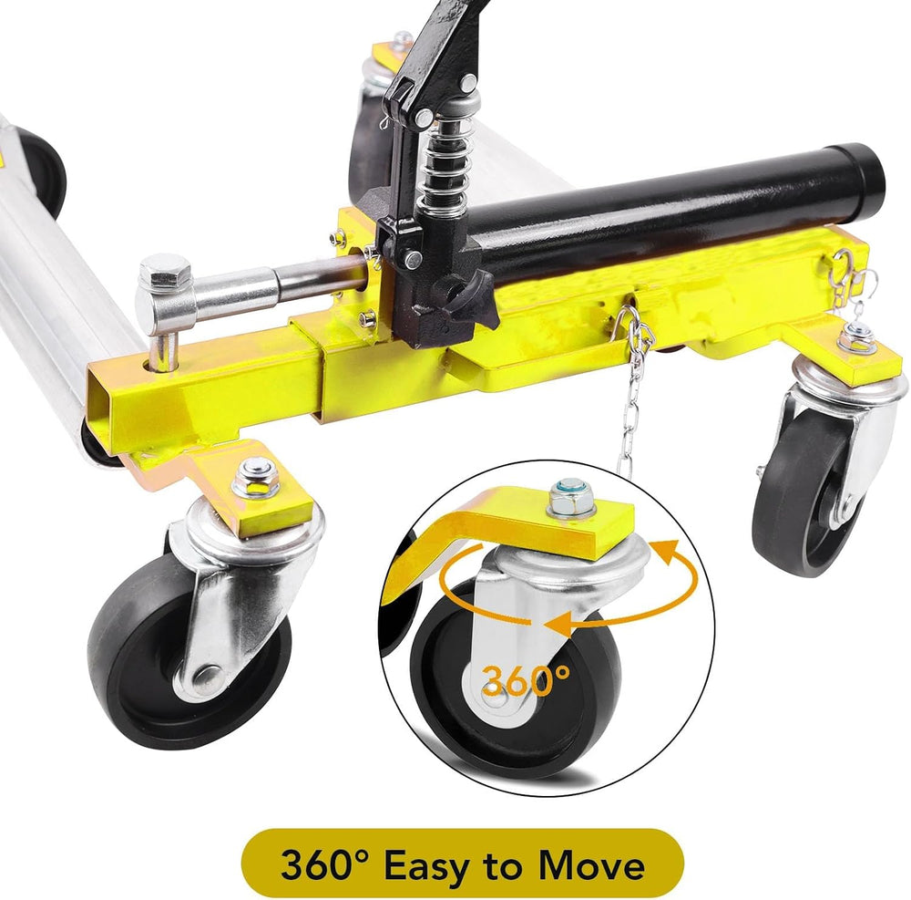 PioneerWorks Car Wheel Dolly Jack Set of 2, 1500 LBS Capacity Hydraulic Car D...