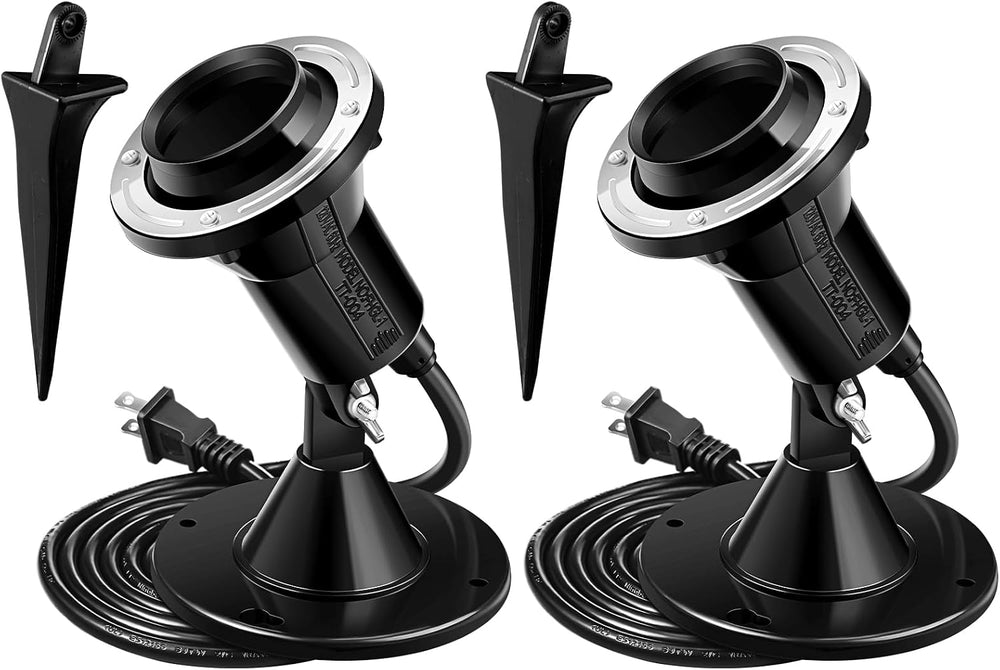2 Pack Halloween Outdoor Spotlight Floodlight Holder Yard, 6 ft, Black
