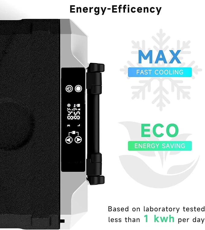 SubSun12V Cooler Car Fridge, 48QT -4℉~68℉ Fast Cooling Car Refrigerator