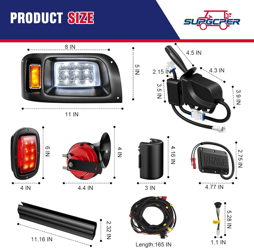 12V Deluxe Club Car DS LED Light Kit, for 1993-UP DS Gas&Electric, Golf C...