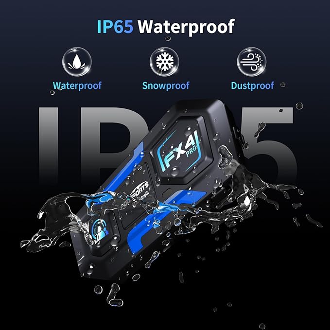 Fodsports Motorcycle Bluetooth Intercom FX4 Pro 1200m Helmet Intercom, 4 Riders