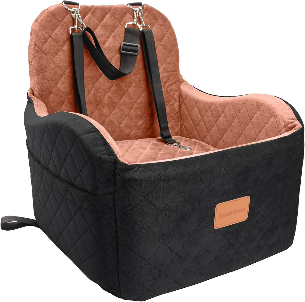 Lealchum Dog Booster Car Seat for S/M Dogs Up to 35lbs,Soft 6in Elevated Cush...