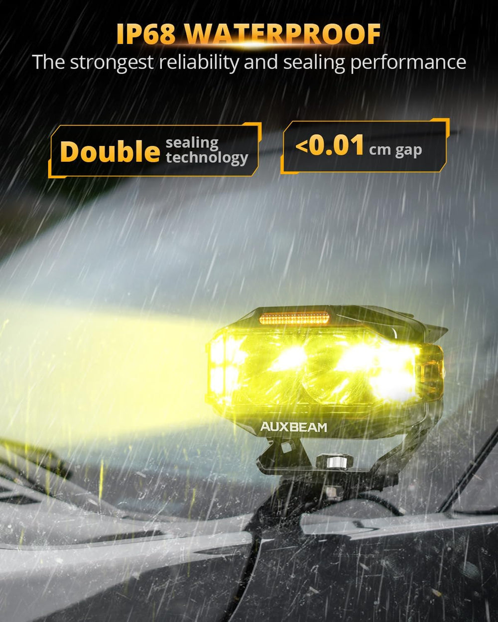 Auxbeam V-MAX Series 4'' Cube LED Light Pod 270° Side Shooter Ditch L...