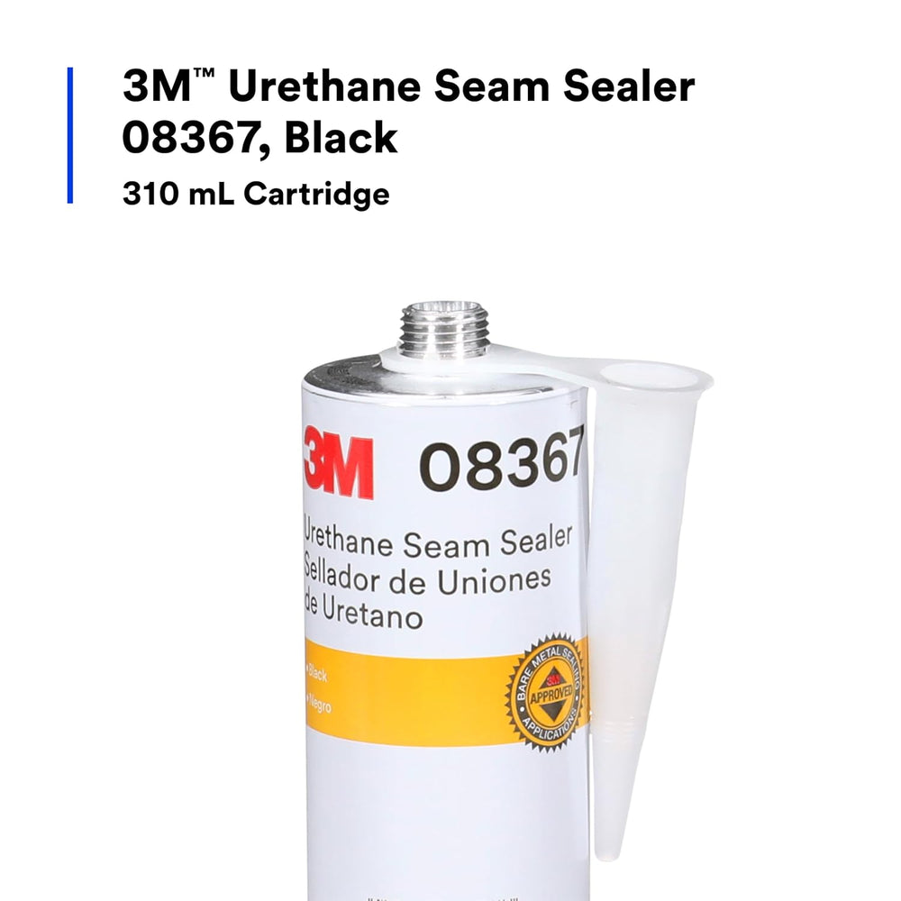 3M Urethane Seam Sealer, 08367, Black Color, 310 mL/10.5 fl oz Cartridge