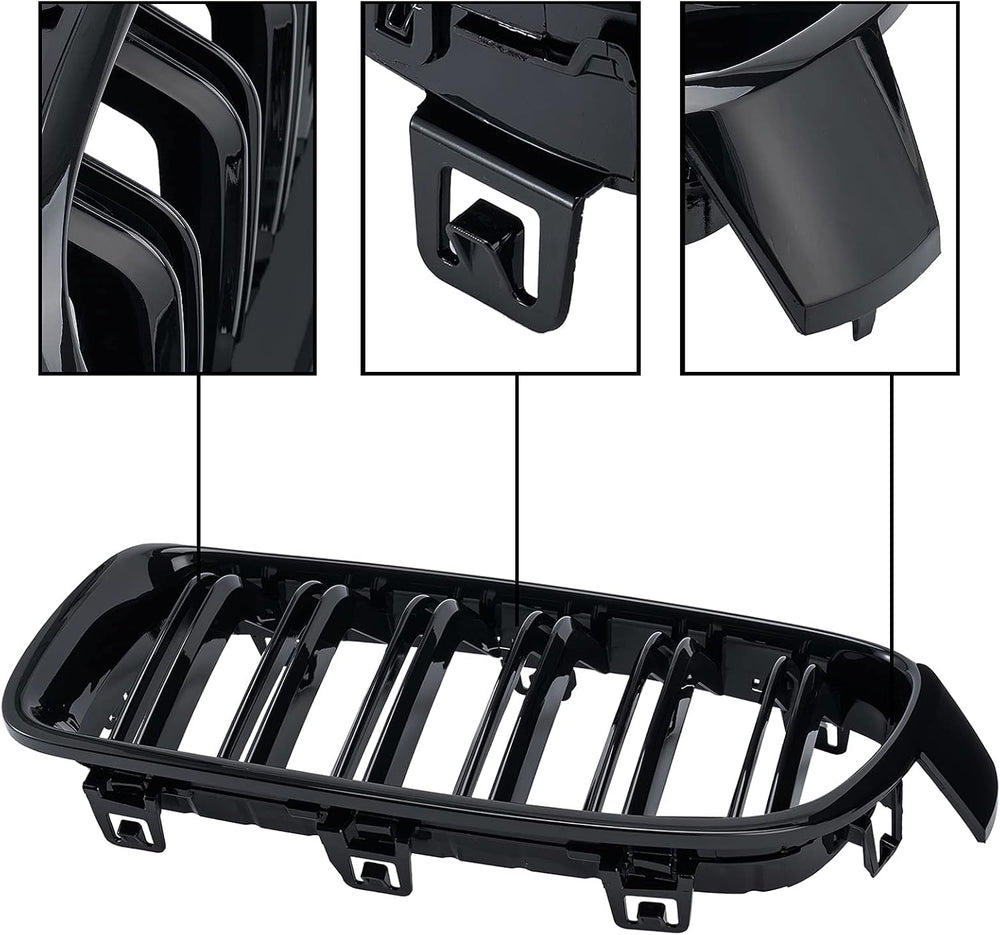 ABS F30 Grill, Front Kidney Grille for 2012-2018 BMW 3 Series F30 F31 (Double...