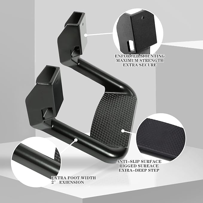 RULLINE Black Powder Coated Truck Side Step Set