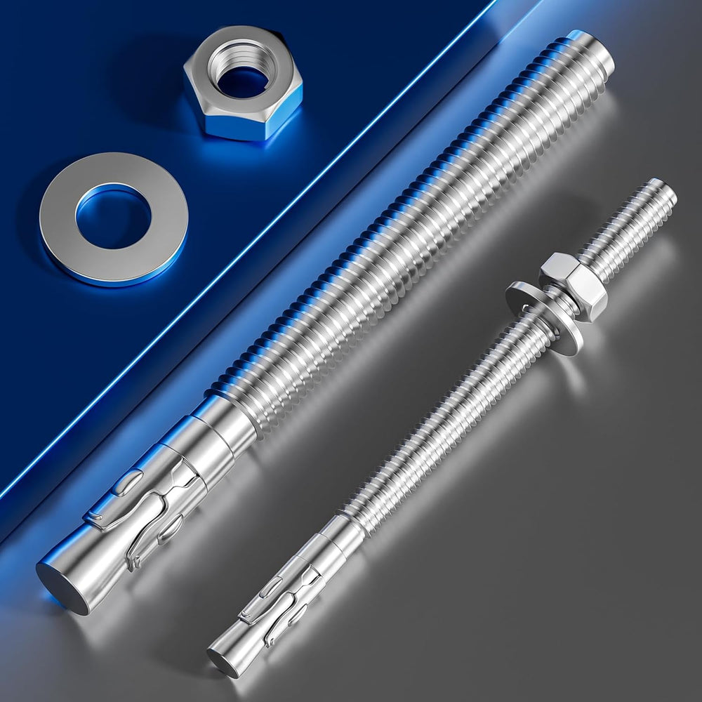 Wensilon 30Pcs 5/16x4 Inch Standard Fasteners for Heavy-Duty 304 Stainless St...