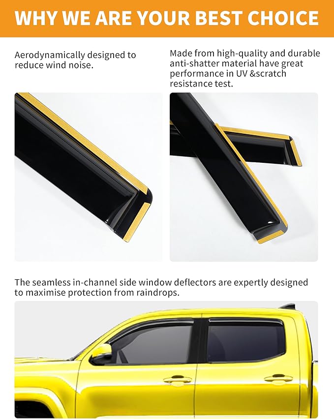 in-Channel Window Rain Guards Fit