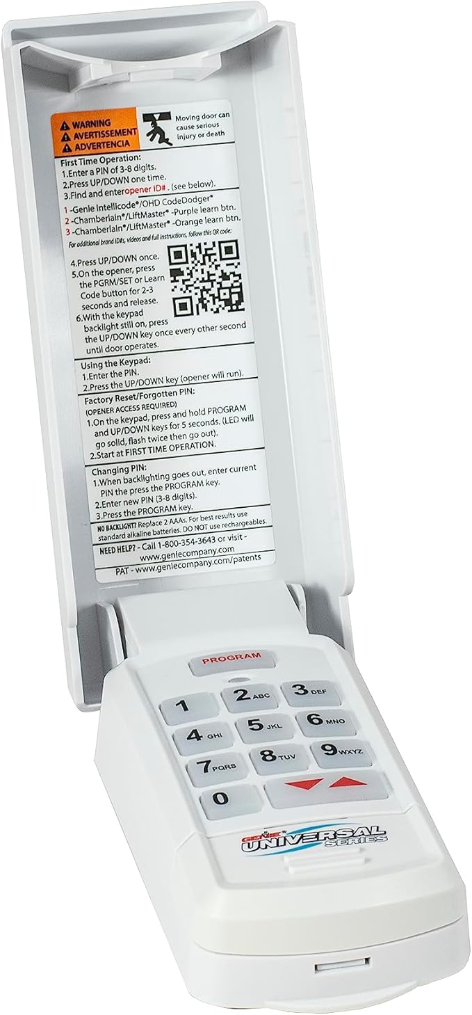 Genie Genuine GUK-R Wireless Universal Garage Door Opener Keypad, Compatible