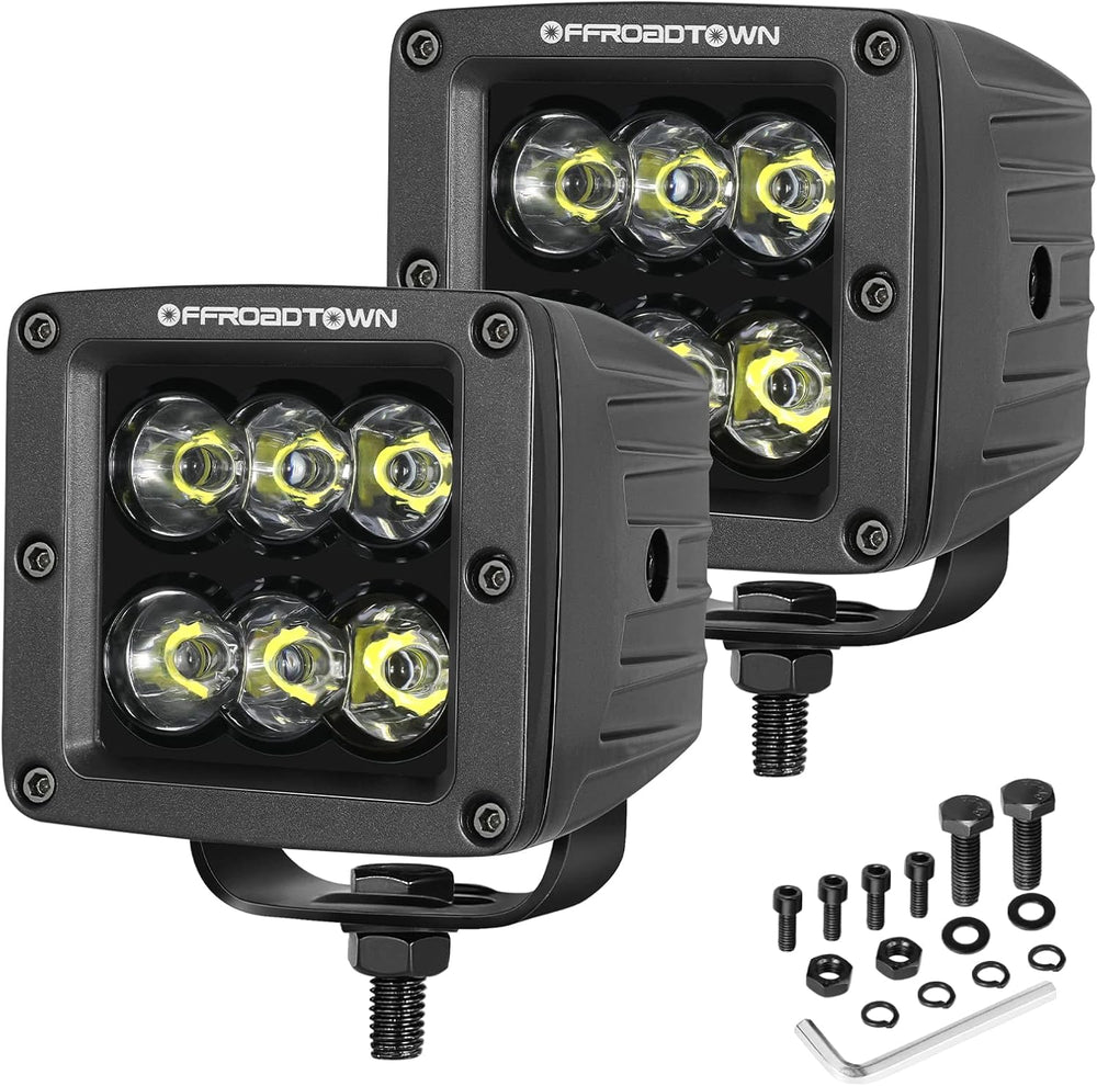 LED Cubes, OFFROADTOWN 3inch 120W CREE LED Pods Driving Lights Cubes Ditch Li...
