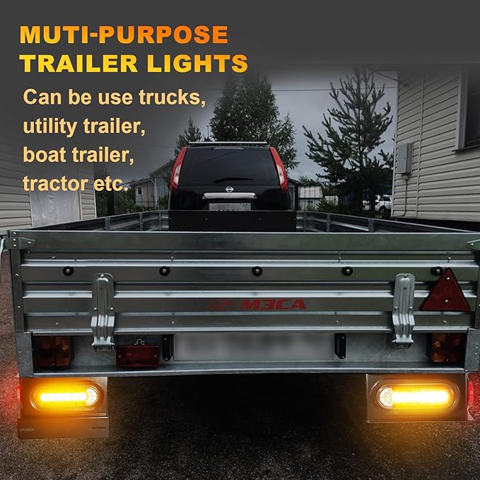 Agrieyes Sequential Turn Signal Trailer Lights, Oval LED Trailer Light