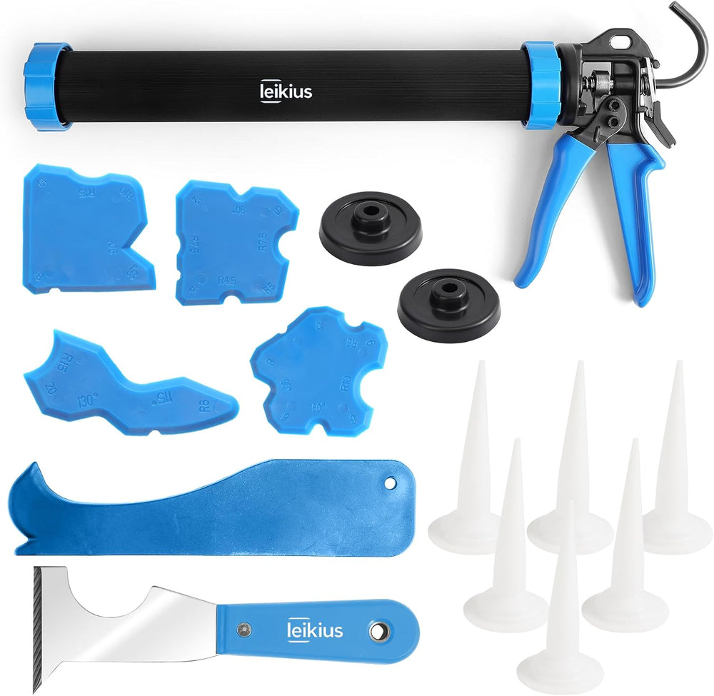 PRO Sausage Caulk Gun Kit Heavy Duty Silicone Sausage Gun Thrust Ratio 25:1 N...