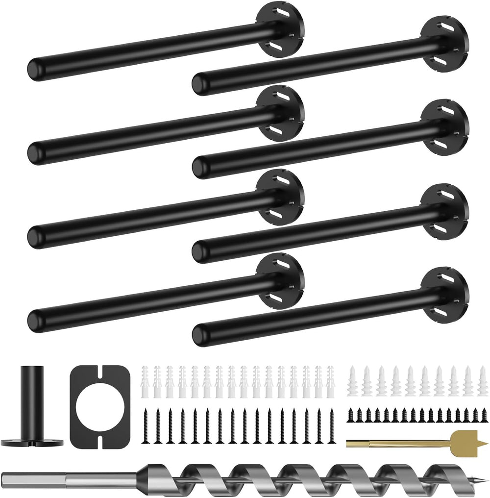 8pcs Wall Shelf Brackets Heavy Duty Floating Shelf Bracket Hidden,Invisible B...