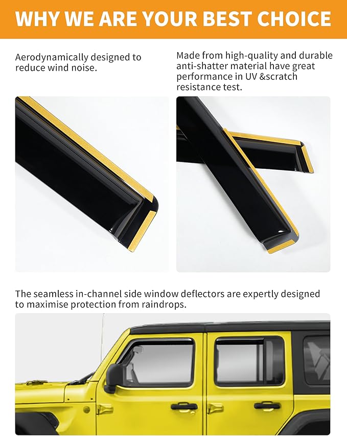 in-Channel Window Rain Guards Fit
