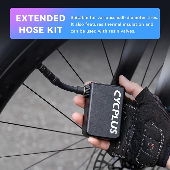 CYCPLUS Tiny Pump Mini with Gauge, Max 120 PSI Cordless Bicycle Air Pump