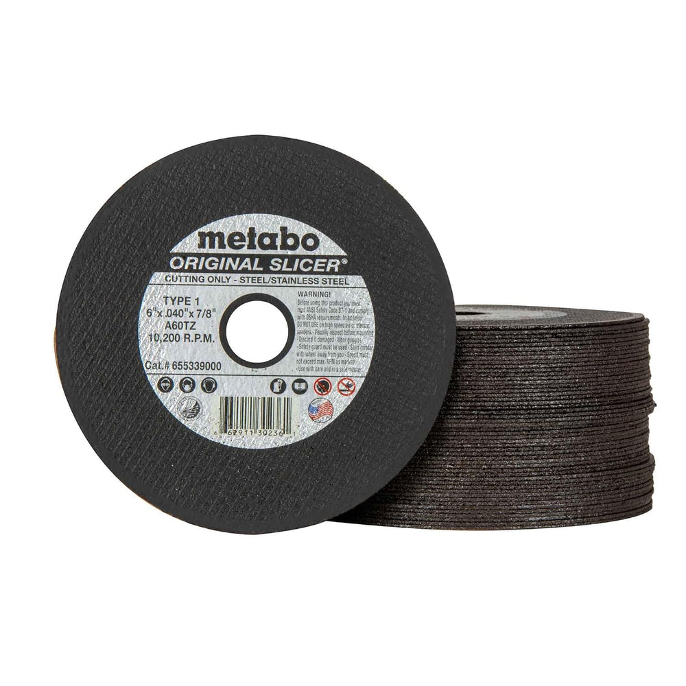 Metabo 655339000 50-Pack | 6-inch Original Slicer® Cutting Wheel | Type 1 | 6...