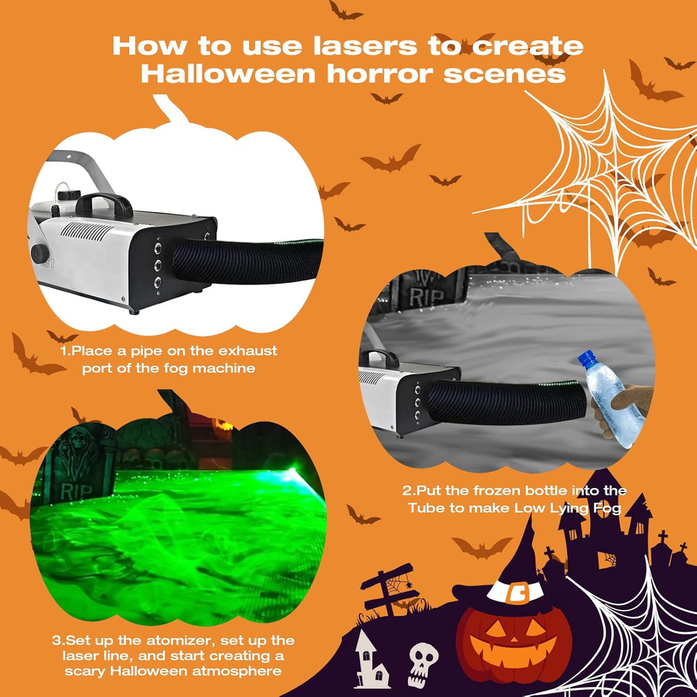 Green Laser Projector for Halloween Swamp Scary Haunted Houses Decoration