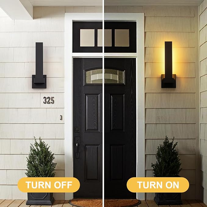 Modern Outdoor Wall Lights 15.5" LED Exterior Lighting Fixtures Patio Wall